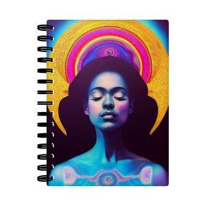 Psychedelic Art Spiral Notebook - Girl Notebook - Colorful Notebook